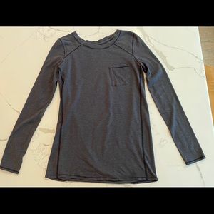 Lululemon Grey Long Sleeve Pocket Tee Wmns Sz 6